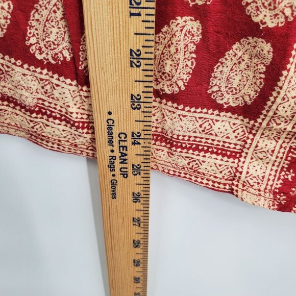 Lucky Brand Ditsy Peasant Long Sleeve Tunic Top Blouse Size Medium Boho Casual - Picture 10 of 13